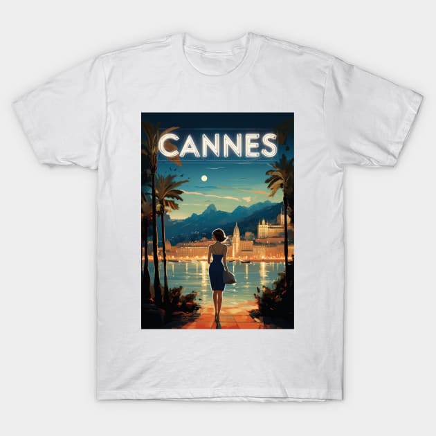 Cannes de nuit - poster - Affiche T-Shirt by Labonneepoque